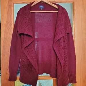 American Eagle 🦅 AE Cranberry Butterfly Cardigan